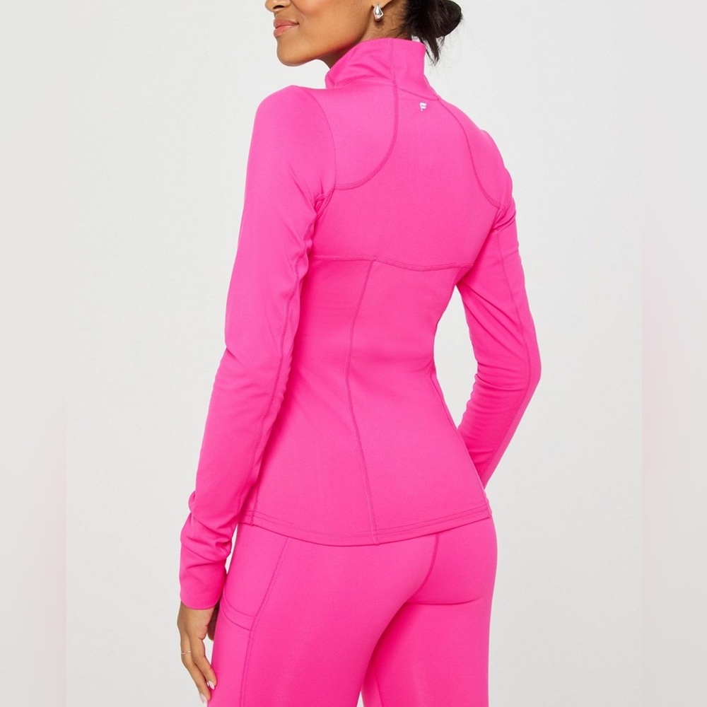 Fabletics - never worn / Women’s Pink Track Jacket - Athletic Full-Zip - Picture 3 of 4